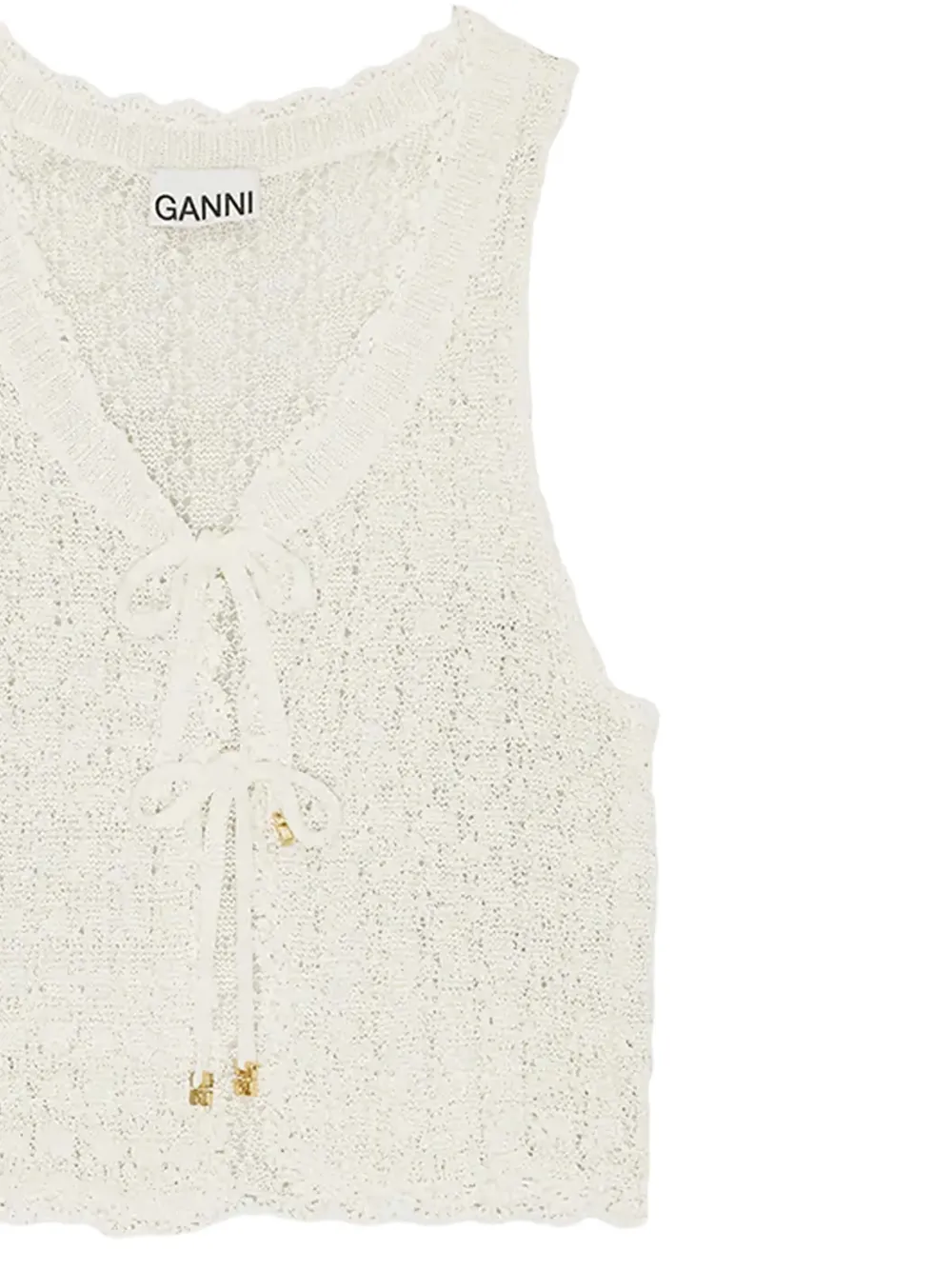 GANNI Gebreid vest Beige