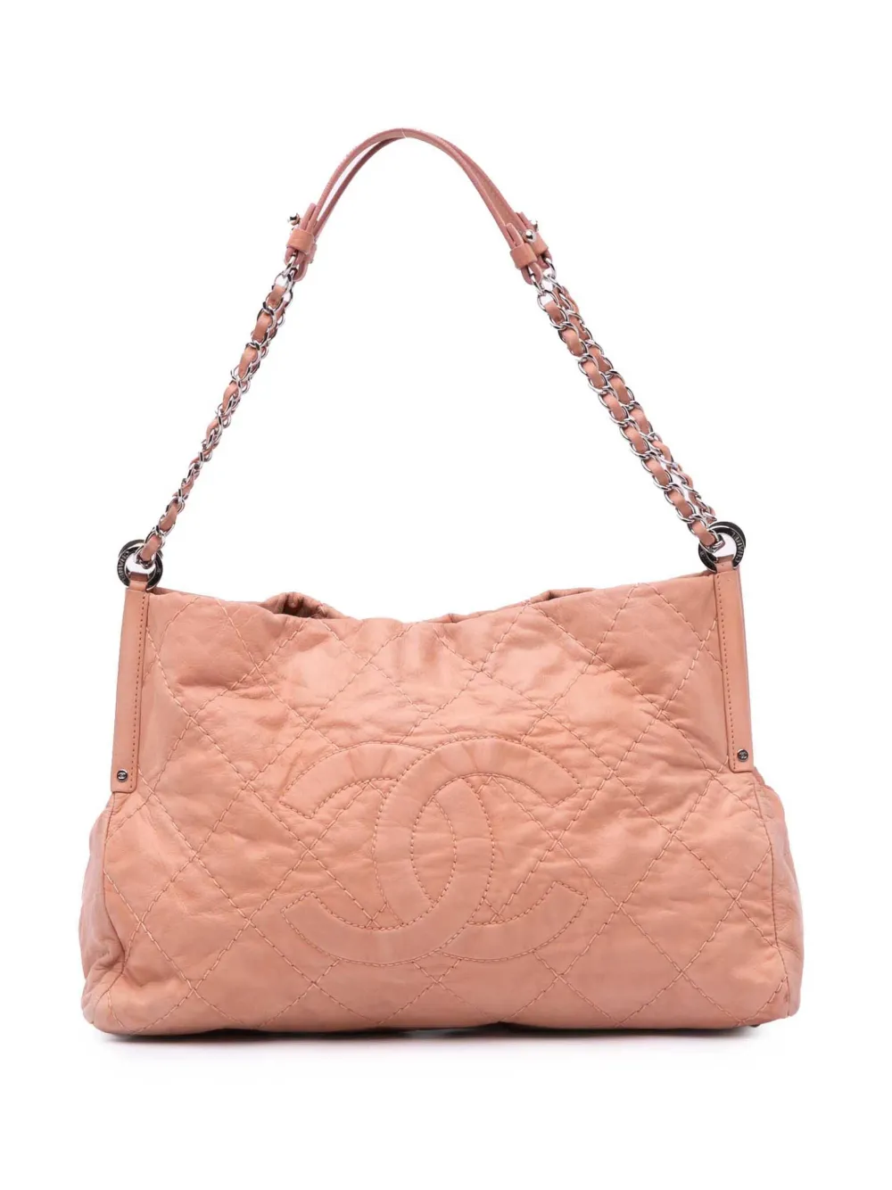 Pre-owned Chanel 2012 Small Iridescent Calfskin Sea Hit Tote Bag
