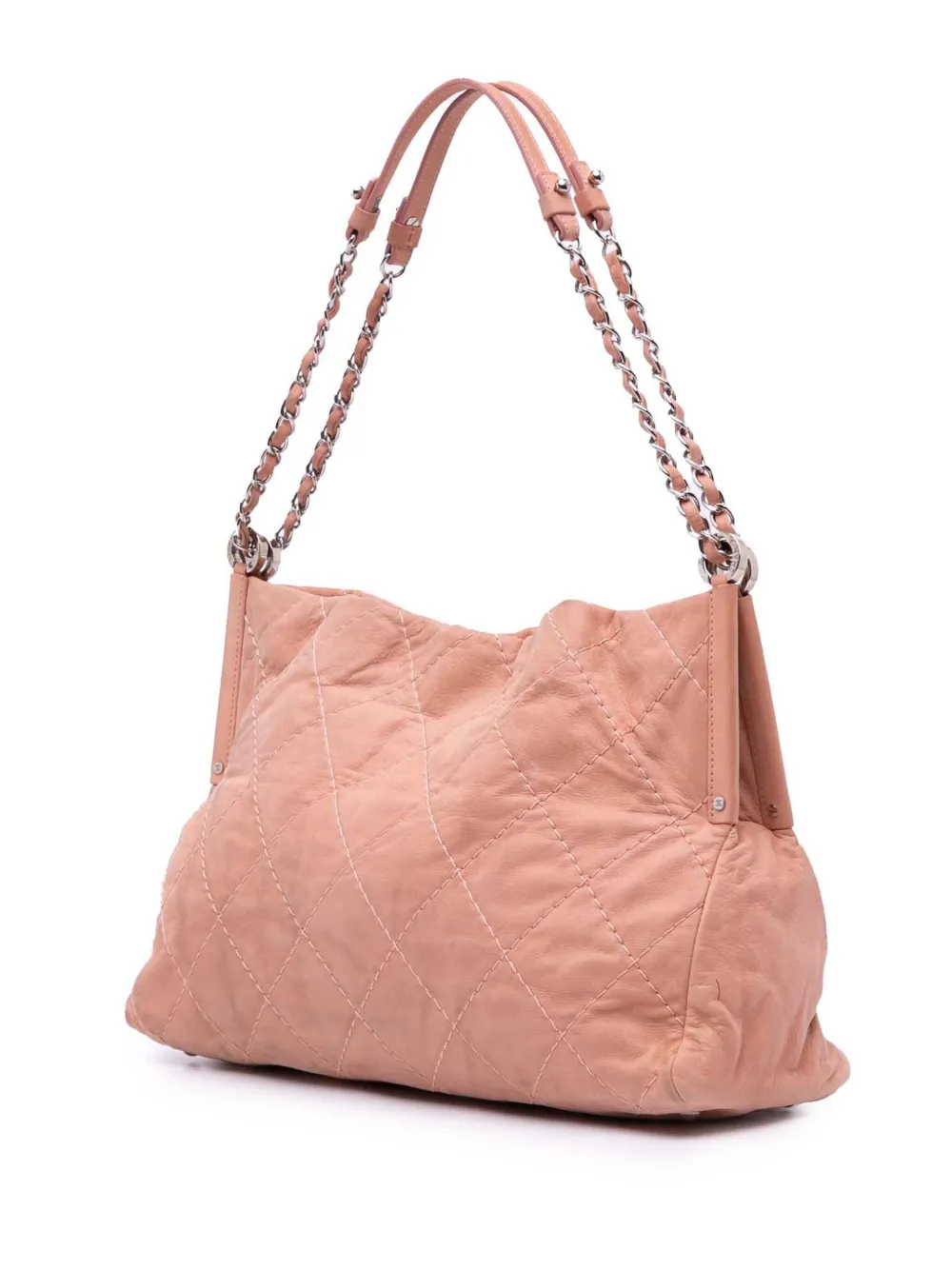 Pre-owned Chanel 2012 Small Iridescent Calfskin Sea Hit Tote Bag In Brown