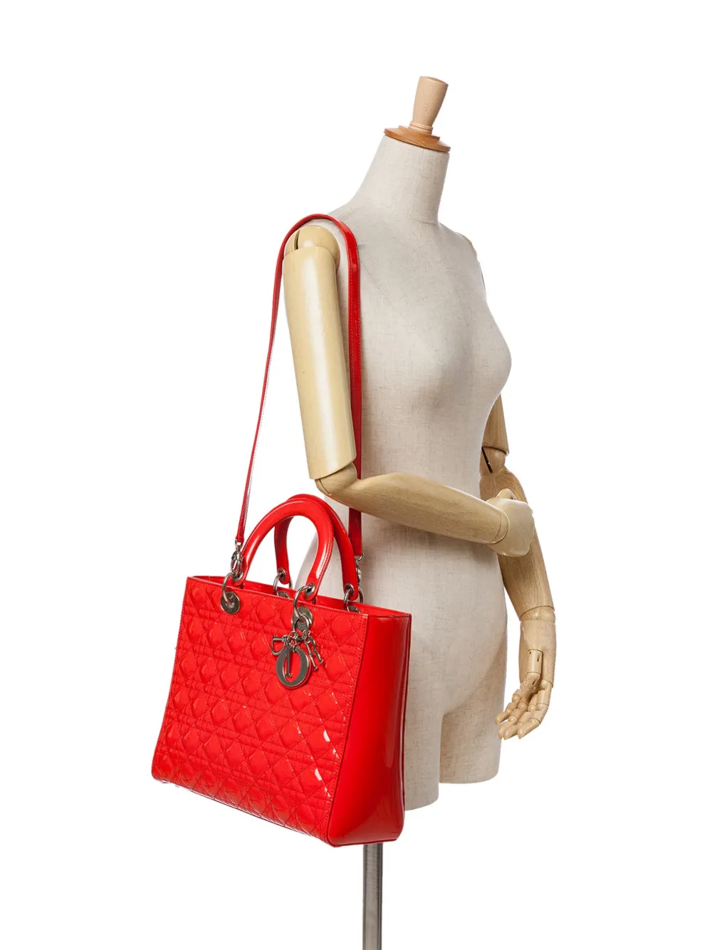 Christian Dior Pre-Owned 2012 Large Patent Cannage Lady Dior satchel | Pre-Owned | Image 2