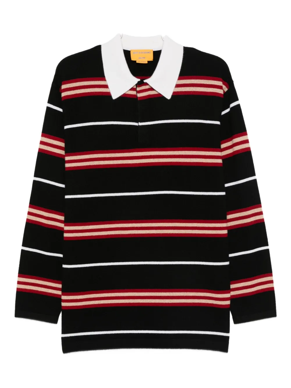 Guest In Residence Striped Cashmere Jumper In Black