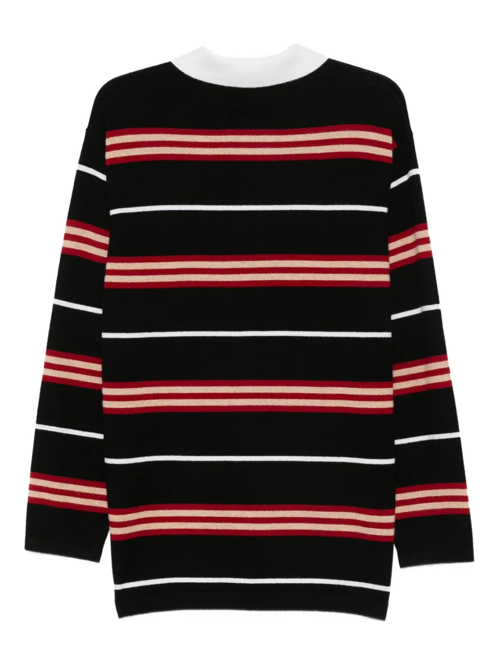 Guest In Residence Striped Cashmere Jumper In Black