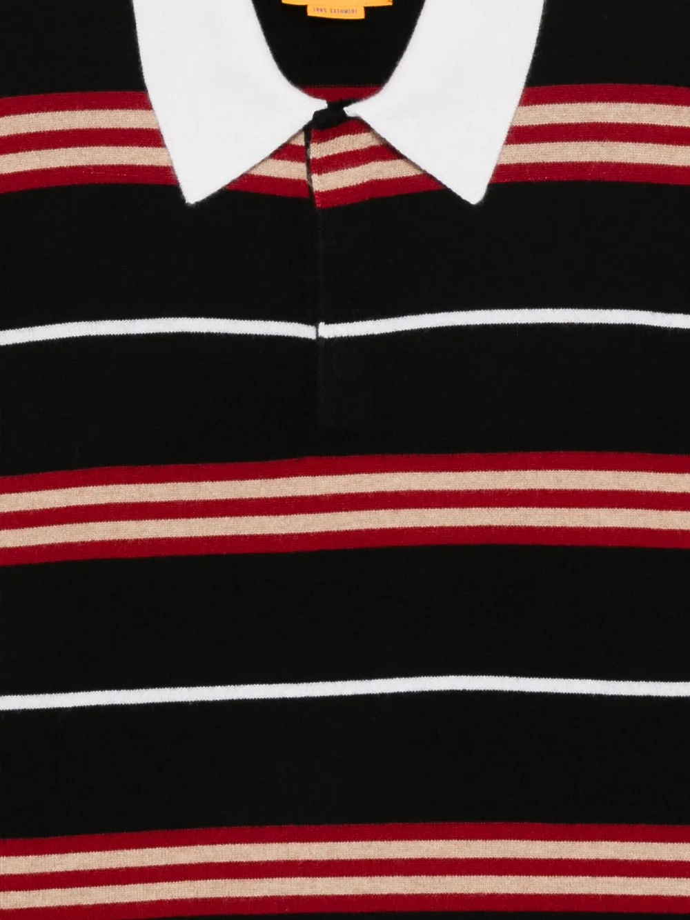 Guest In Residence Striped Cashmere Jumper In Black