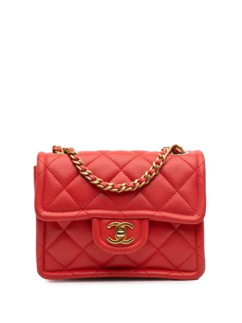 CHANEL Pre-Owned 2021 Mini Quilted Caviar Sweet Classic Flap crossbody bag