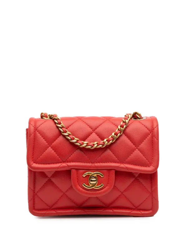 CHANEL MAKEUP 希少キャビア　キルティング　ミニ　バッグ　ショルダー CHANEL Pre-Owned 2021 フラップ スウィート クラシック キルティング