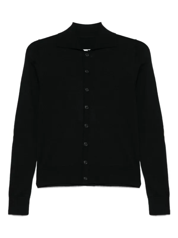 MM6 Maison Margiela ニット カーディガン | ブラック | FARFETCH JP