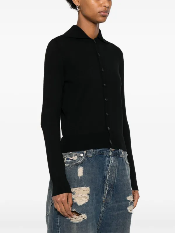 MM6 Maison Margiela ニット カーディガン | ブラック | FARFETCH JP