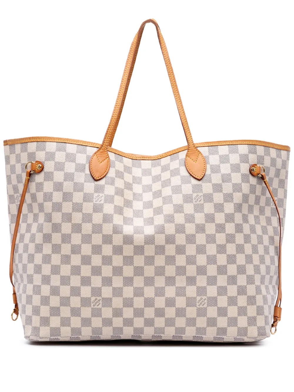 Louis Vuitton Pre-Owned 2012 ダミエ アズール ネヴァーフル GM トートバッグ - ホワイト Louis Vuitton Pre-Owned 2012 ダミエ アズール ネヴァーフル GM トートバッグ - ホワイト