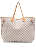 Louis Vuitton Pre-Owned 2012 Damier Azur Neverfull GM tote bag - White