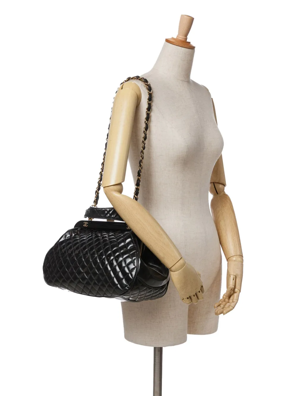 CHANEL Pre-Owned شنطة 'مادوموازيل فرايم' صغيرة مبطنة بجلد لامع ومقبض علوي 2008-2009 | كلاسيكيات | Image 2