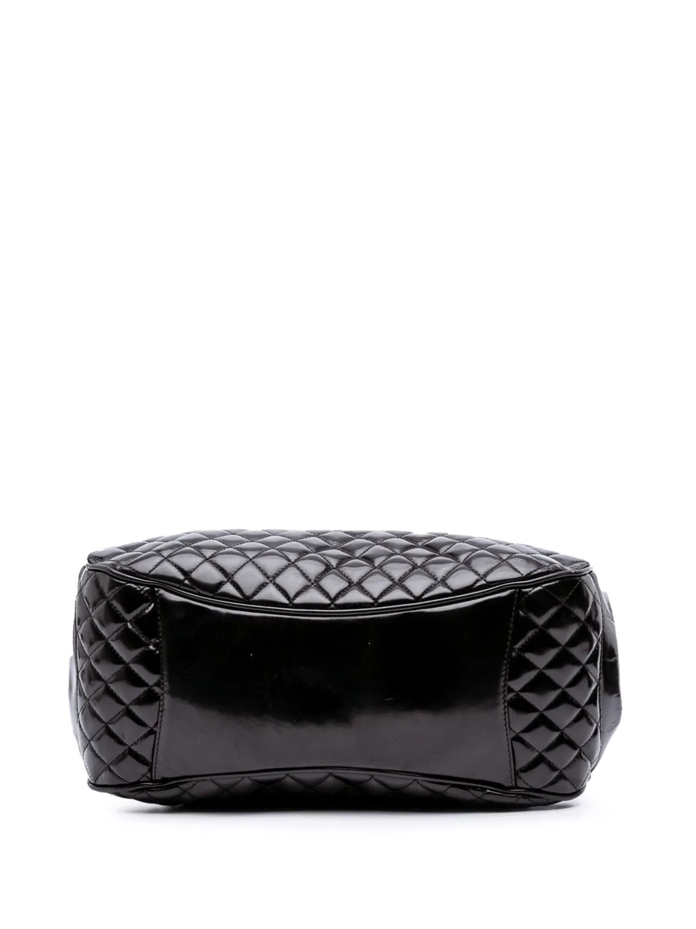 Pre-owned Chanel 2008-2009 Small Quilted Glazed Calfskin Mademoiselle Frame Top Handle Bag Satchel