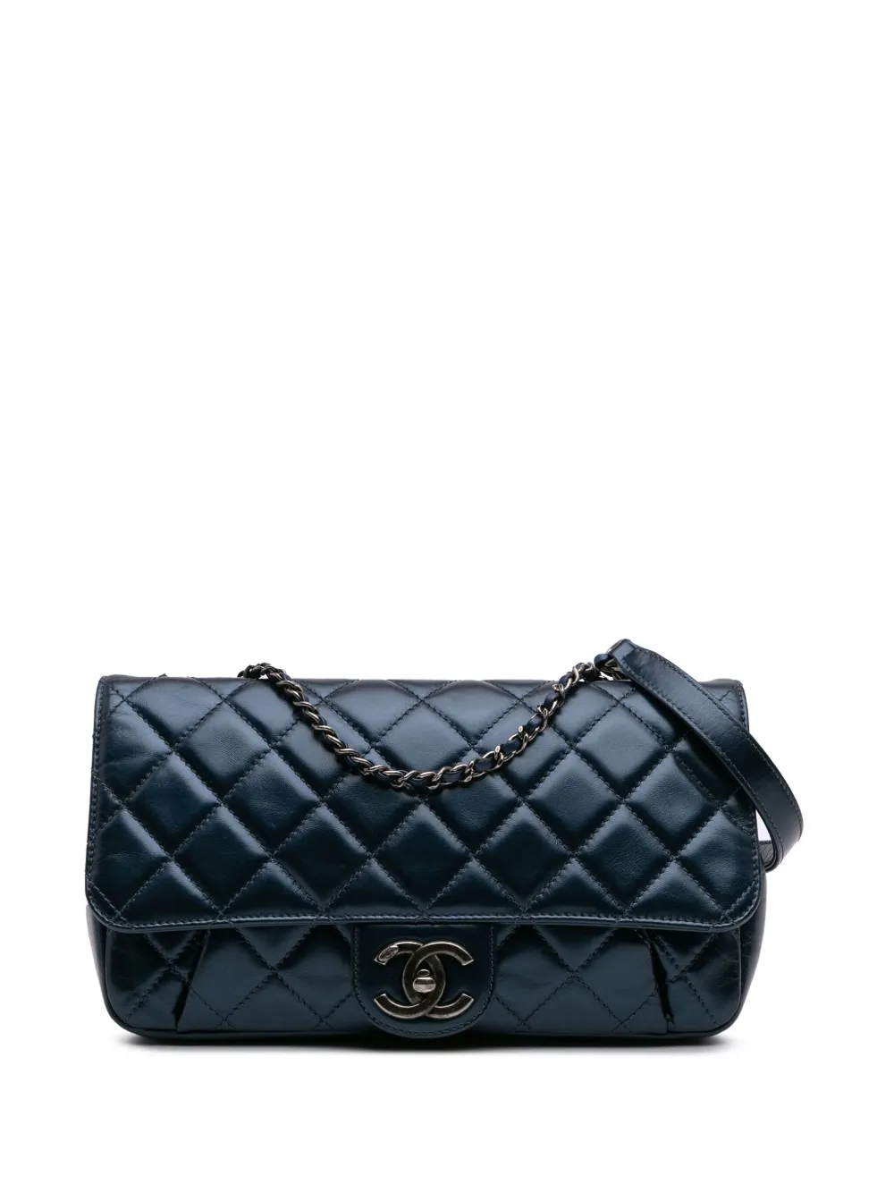 CHANEL Pre-Owned 2016-2017 Quilted Glazed Calfskin Coco Pleats Flap CHANEL Pre-Owned 2016-2017 Quilted Glazed Calfskin Coco Pleats Flap