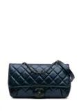 CHANEL Pre-Owned 2016-2017 Quilted Glazed Calfskin Coco Pleats Flap crossbody bag - Blue
