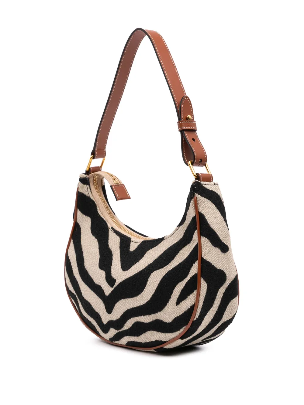 Pre-owned Celine 2021 Zebra Print Canvas Ava Shoulder Bag