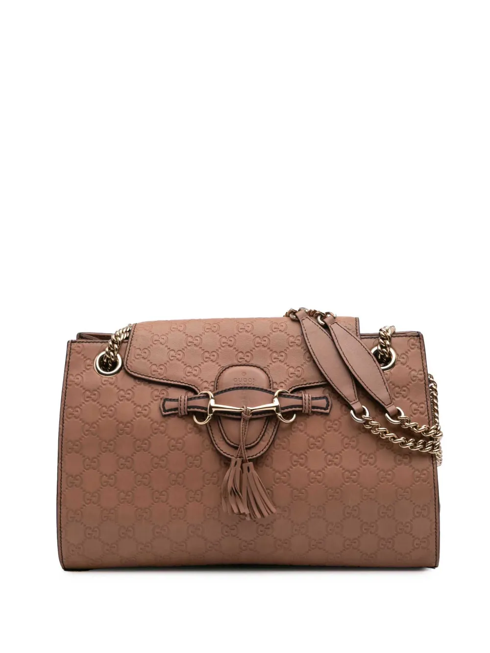 Gucci Pre-Owned 2016-2024 Large Guccissima Emily shoulder bag - ピンク Gucci Pre-Owned 2016-2024 Large Guccissima Emily shoulder bag - ピンク