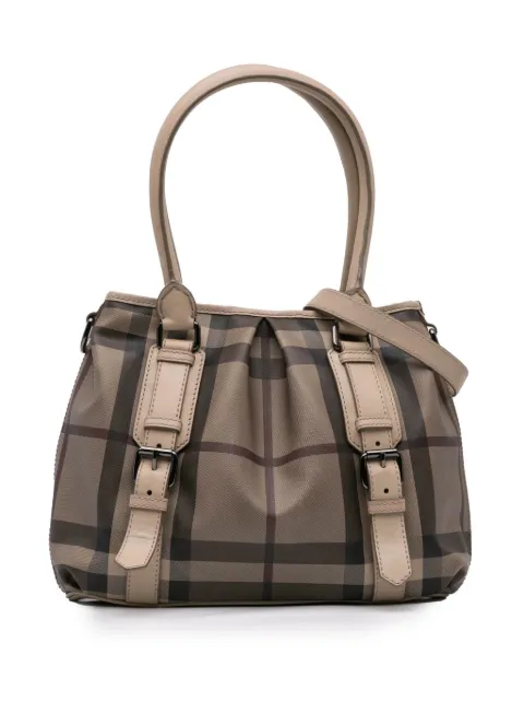 Burberry Pre-Owned 2000-2017 스모크 체크 코팅 캔버스 노스필드 사첼 백