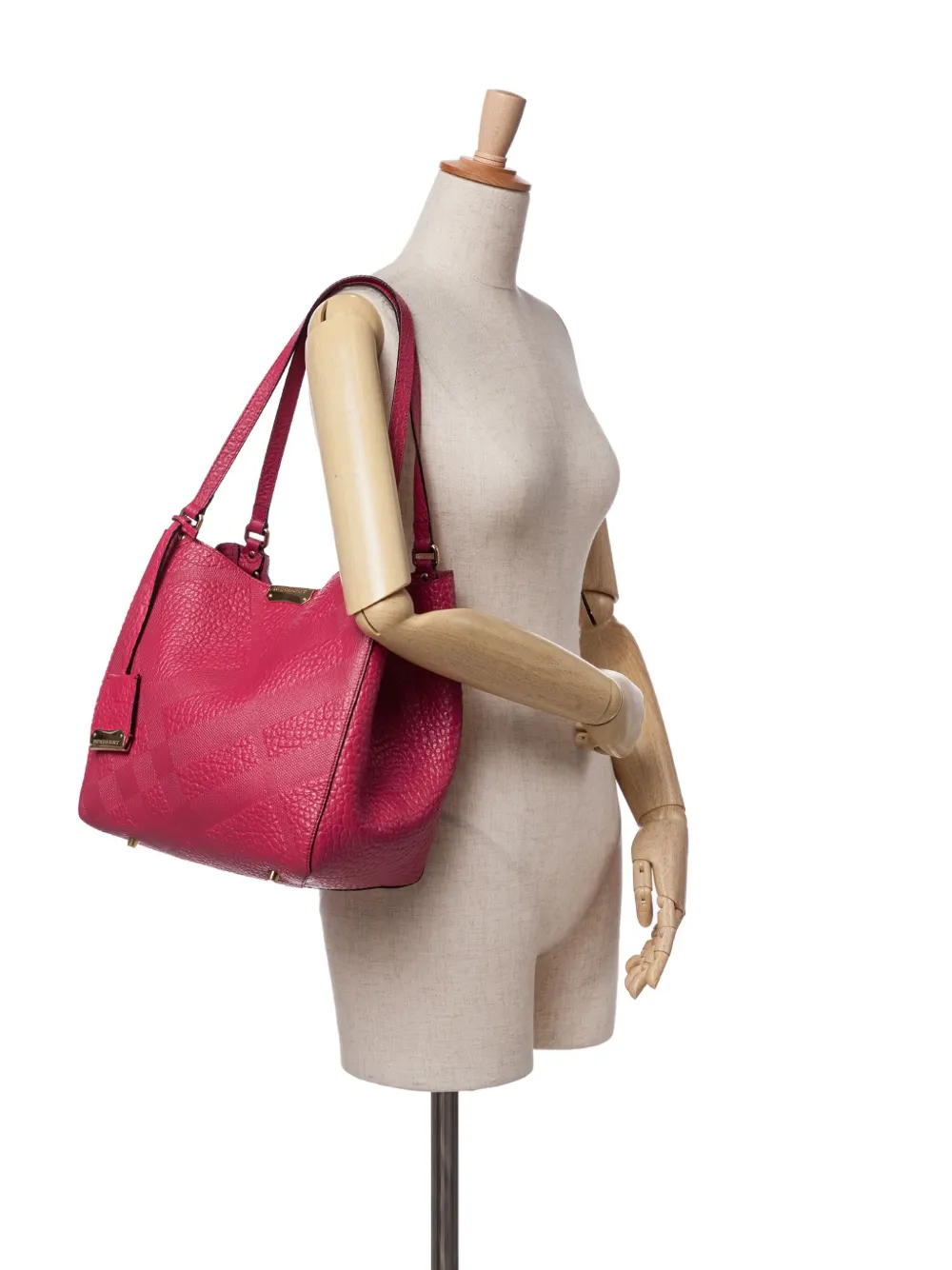 Burberry Pre-Owned 2000-2017 Small Embossed Grain Check Leather Canterbury tote bag | Pre-Owned | Image 2
