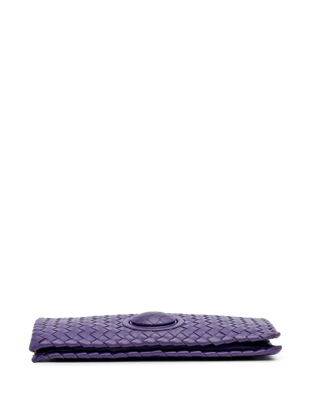 Pre-owned Bottega Veneta 2012-2024 Nappa Intrecciato Turn Lock Clutch Bag