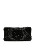 CHANEL Pre-Owned 2009-2010 Satin Diamante Camellia Clutch with Chain shoulder bag - Black