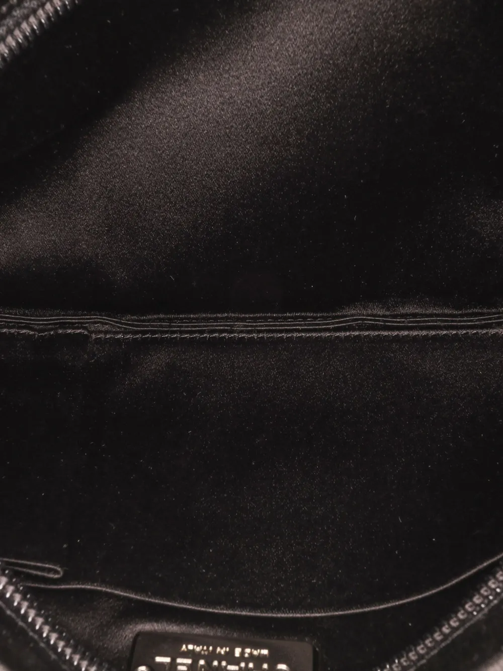 Pre-owned Chanel 2009-2010 Satin Diamante Camellia Clutch With Chain Shoulder Bag In Black