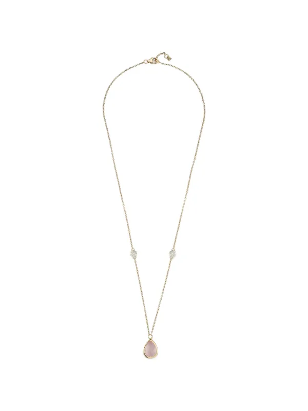 Mateo Diamond and Pink Topaz Necklace in Gold
