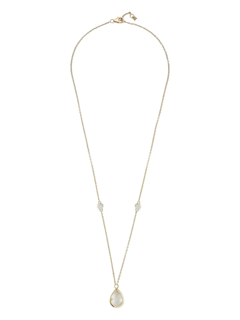 Mateo 14k Yellow Gold Diamond And Green Amethyst Necklace