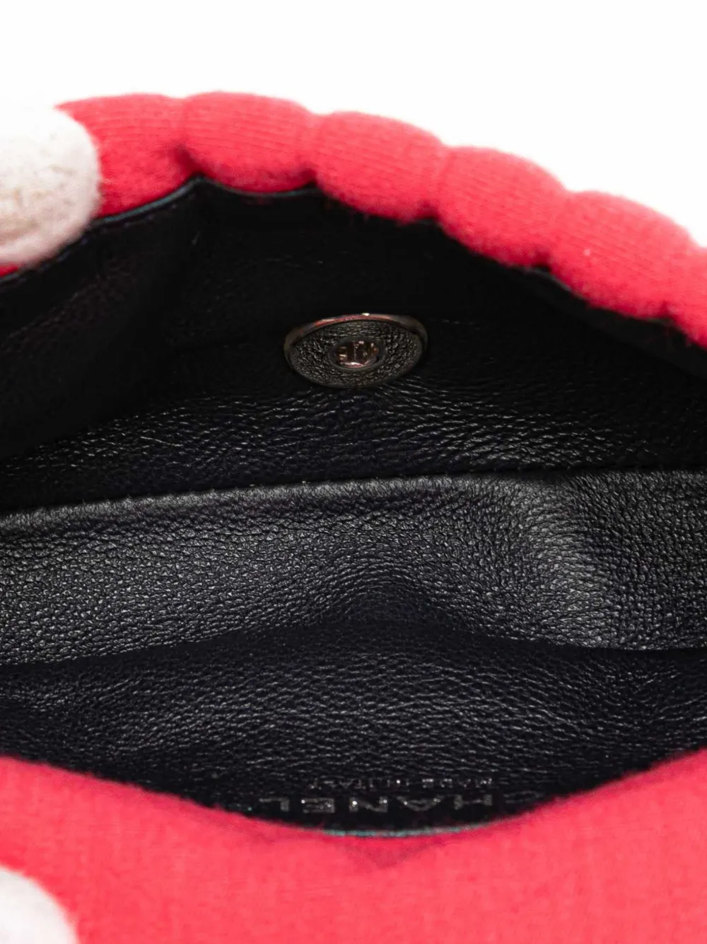 Pre-owned Chanel 2016-2017 Mini Vertical Quilted Jersey Single Flap Shoulder Bag