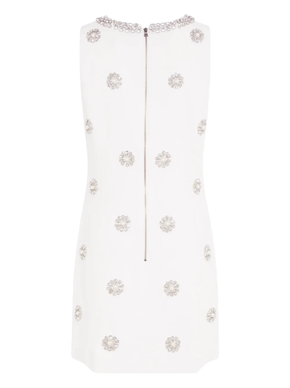 alice + olivia Clyde verfraaide mouwloze jurk Wit
