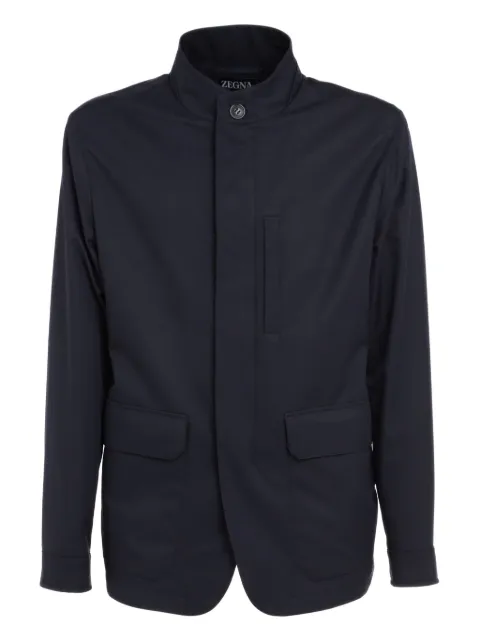 Zegna Stehkragen-Jacke mit aufgesetzten Taschen
