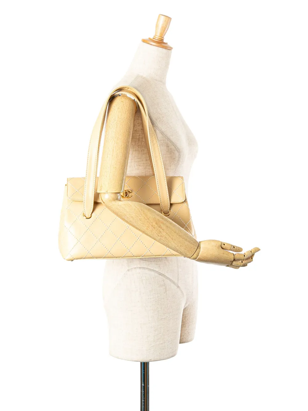 CHANEL Pre-Owned 2002-2003 CC Calfskin Wild Stitch Flap shoulder bag | Pre-Owned | Image 2