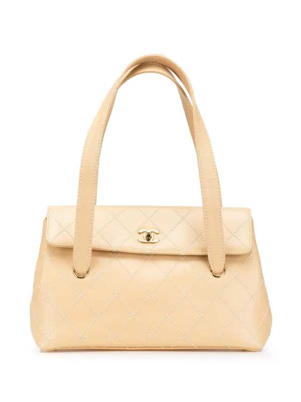 CHANEL Pre-Owned 2002-2003 CC Calfskin Wild Stitch Flap - Main Image