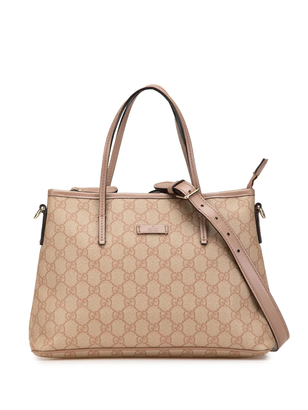 Gucci Pre-Owned 2000-2015 スモール GGスプリーム コンバーチブル トート サッチェルバッグ - ブラウン Gucci Pre-Owned 2000-2015 スモール GGスプリーム コンバーチブル トート サッチェルバッグ - ブラウン