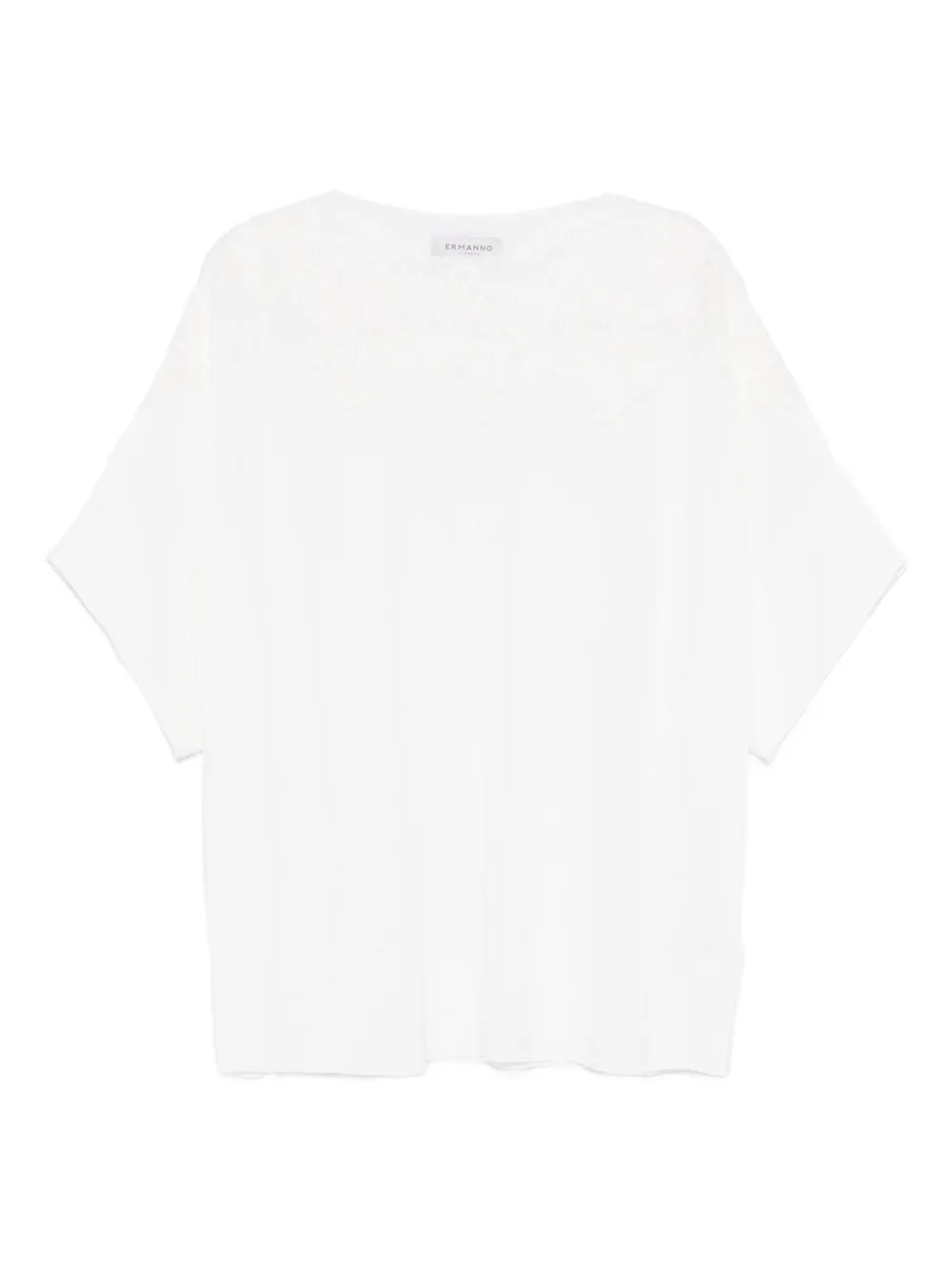 Ermanno Scervino Geborduurde trui met korte mouwen Wit