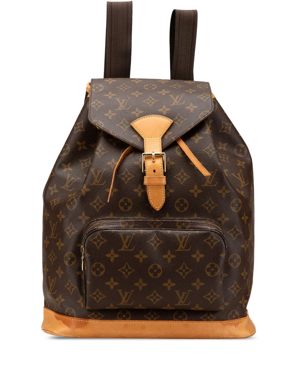 Louis Vuitton Pre-Owned 1995 モノグラム モンスリ GM バックパック - ブラウン Louis Vuitton Pre-Owned 1995 モノグラム モンスリ GM バックパック - ブラウン