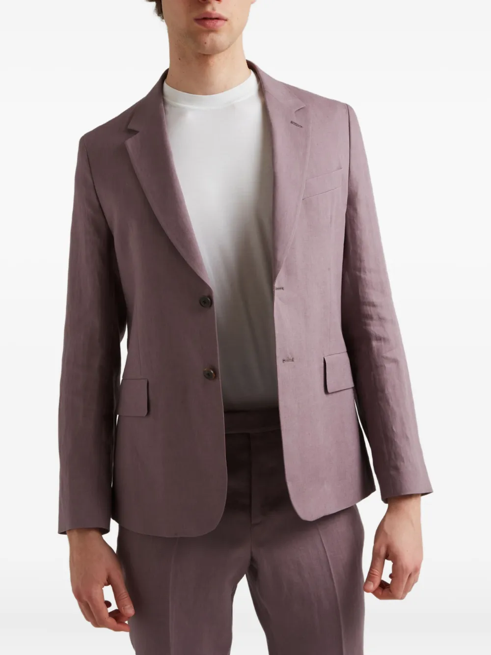 Paul Smith Linnen blazer met twee knopen Rood