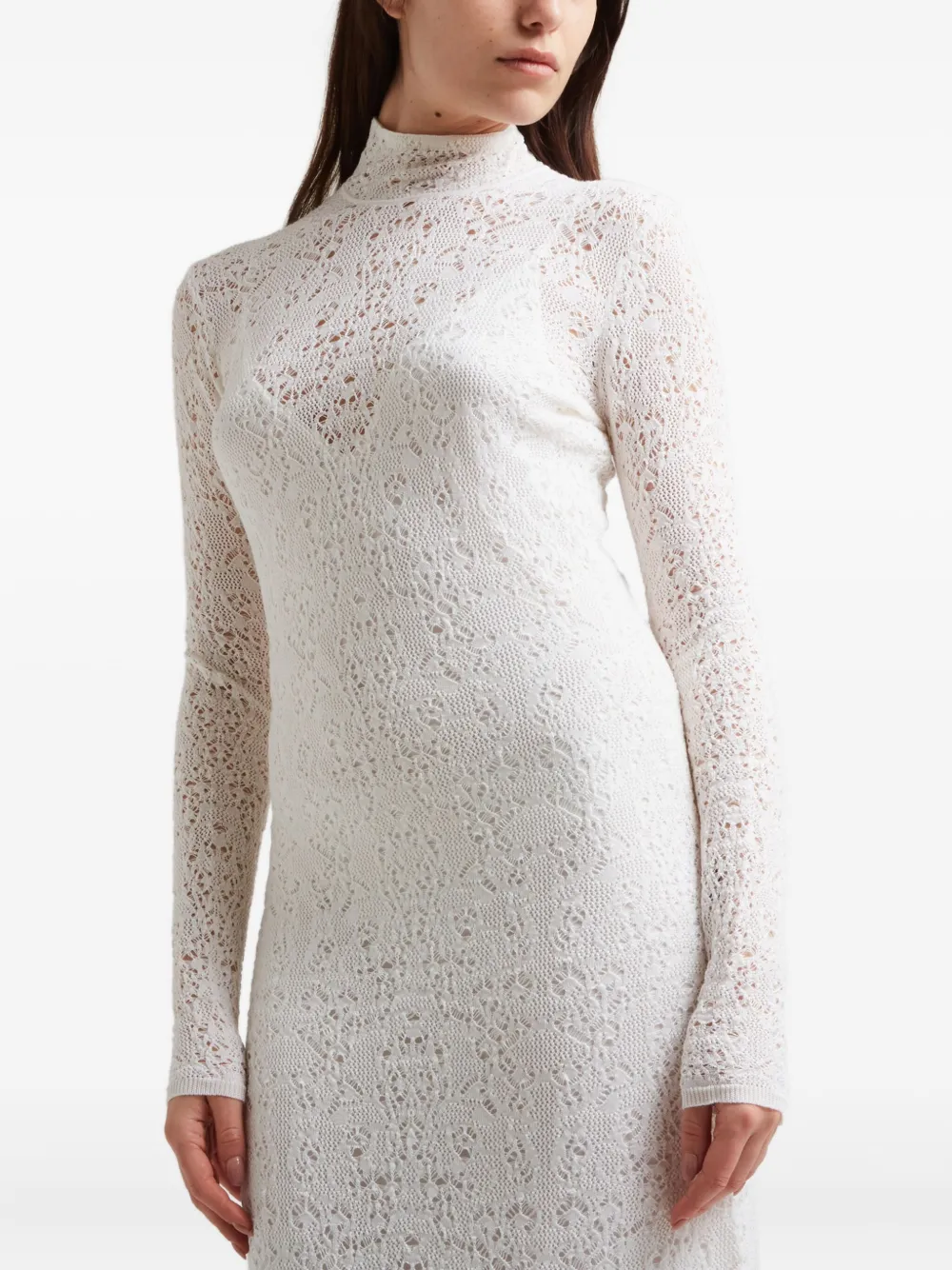 Gabriela Hearst Trui met ronde hals en kant Beige