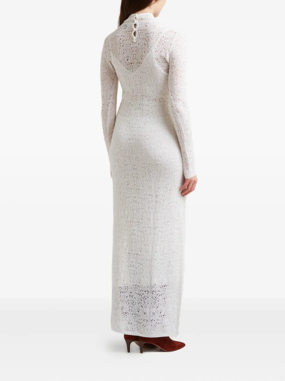 Gabriela Hearst Trui met ronde hals en kant Beige