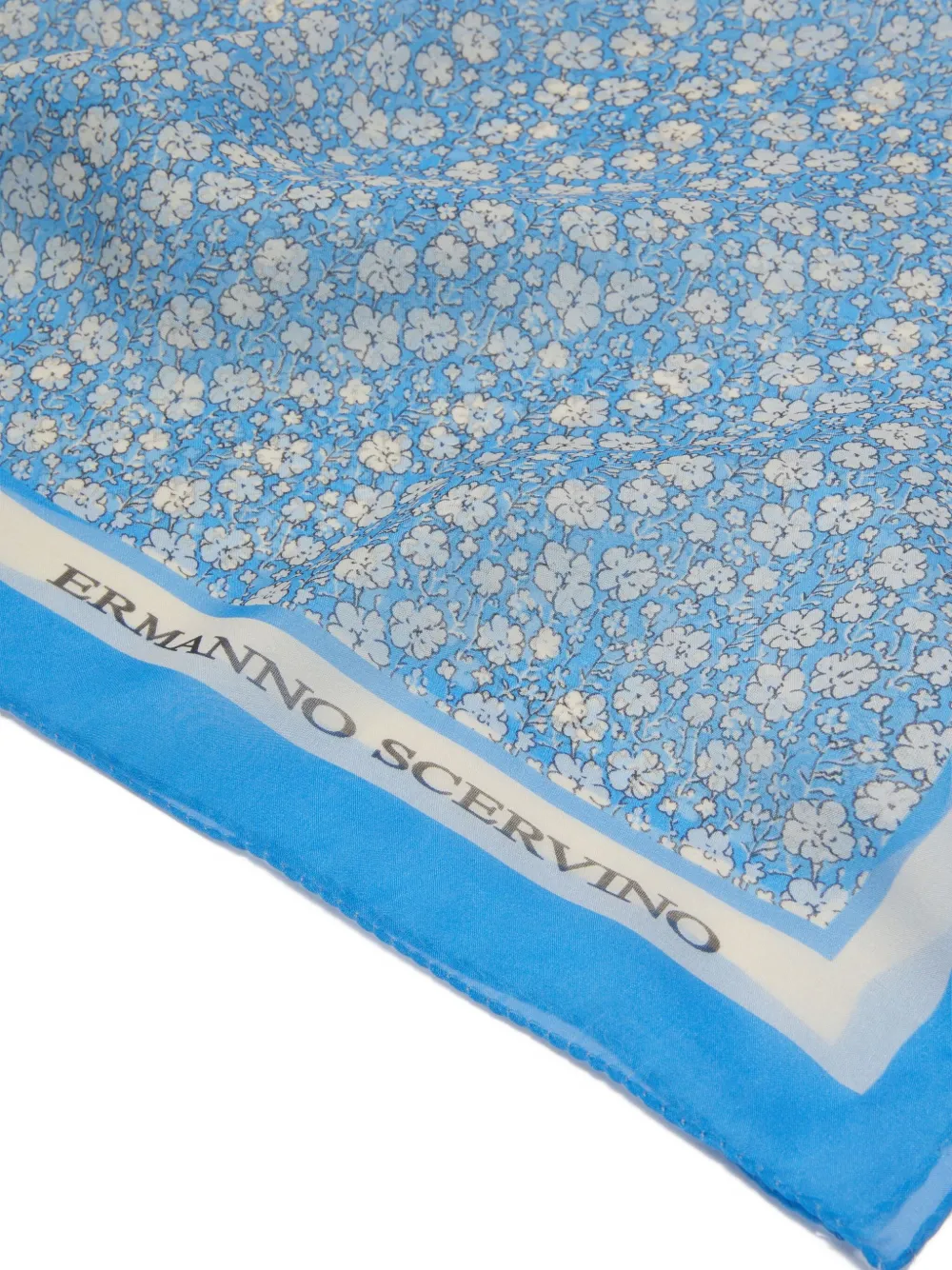 Ermanno Scervino Sjaal met bloemenprint Blauw
