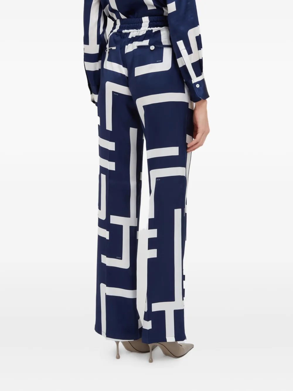 Kiton Zijden broek Blauw