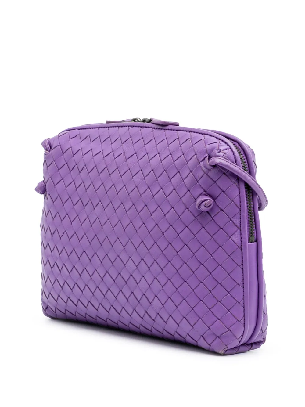 Pre-owned Bottega Veneta 2012-2025 Medium Nappa Intrecciato Nodini Crossbody Bag