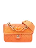 CHANEL Pre-Owned 2019 Small Quilted Caviar Sunset On The Sea Flap satchel - Orange