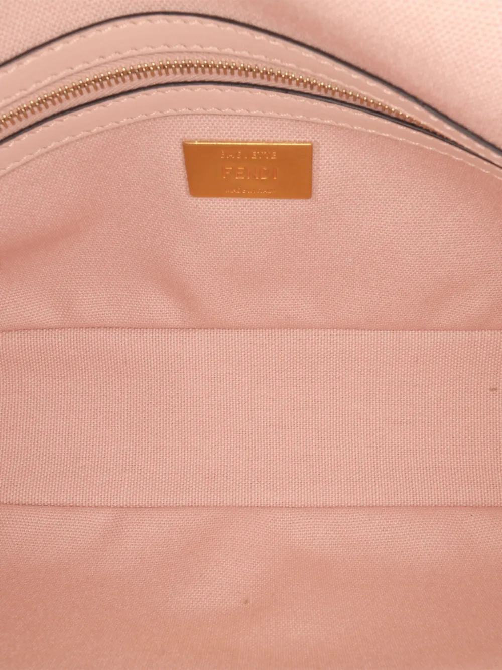 Pre-owned Fendi 2010-2025 Zucca Embroidered Canvas Baguette Satchel