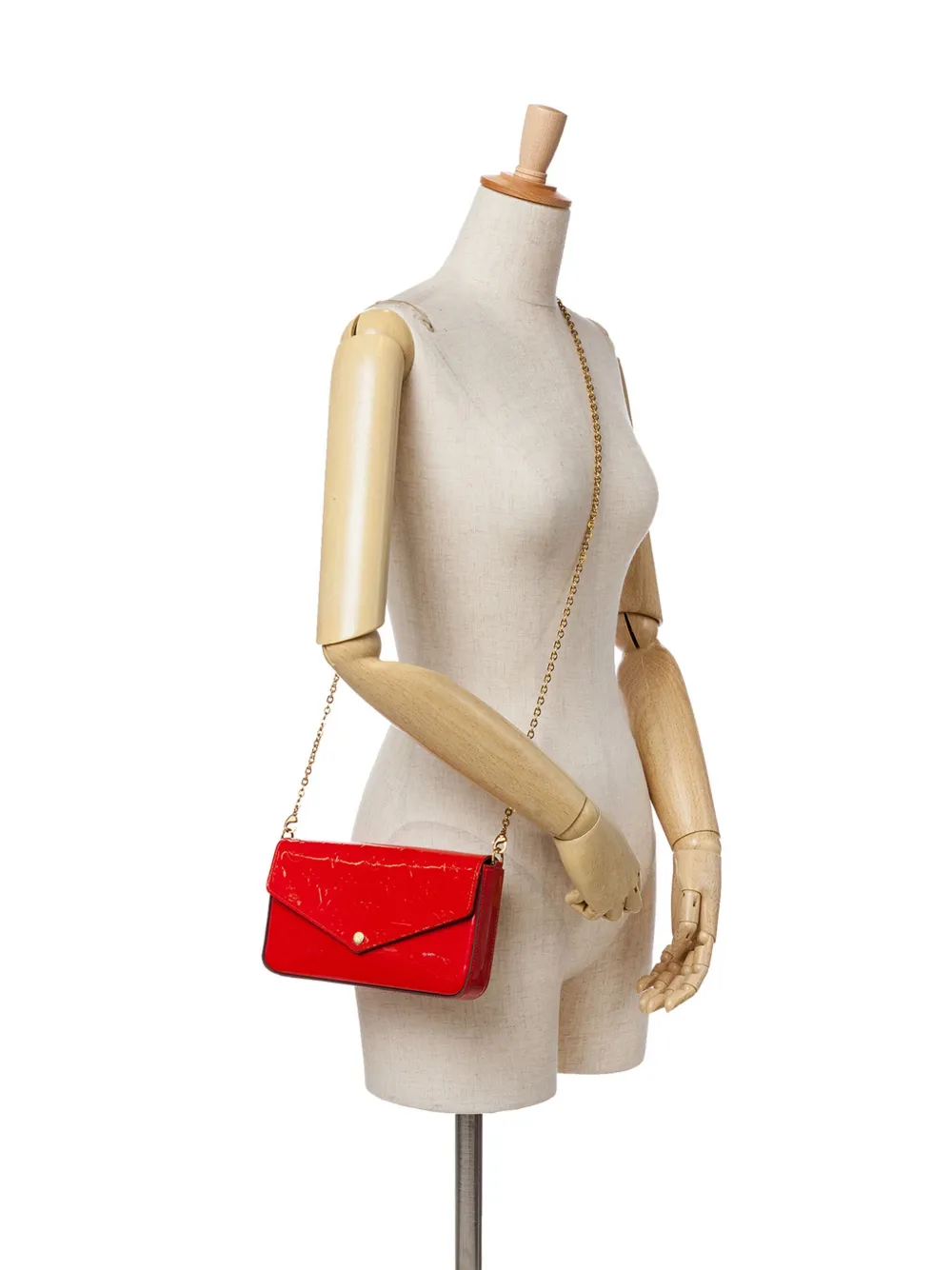Pre-owned Louis Vuitton 2018 Monogram Vernis Pochette Felicie Crossbody Bag