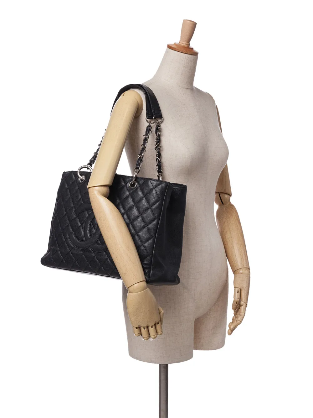 Pre-owned Chanel 2006-2008 Caviar Grand Shopping Tote Bag
