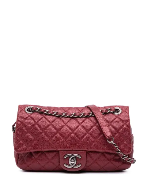 CHANEL Pre-Owned 2012 Medium Quilted Caviar Easy Flap shoulder bag