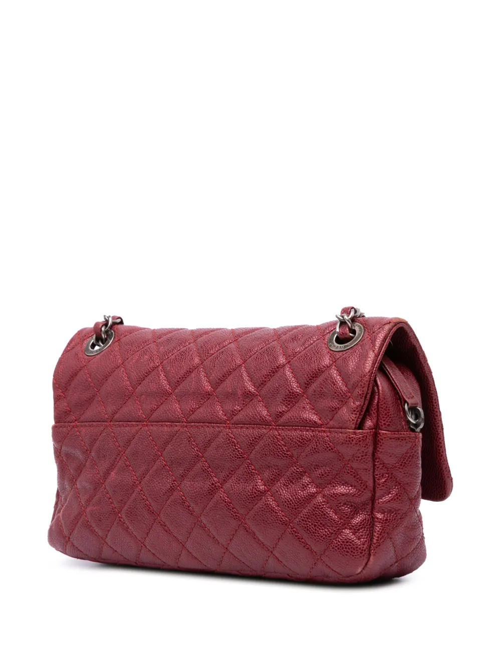 Pre-owned Chanel 2012 Medium Quilted Caviar Easy Flap Shoulder Bag