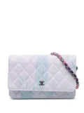 CHANEL Pre-Owned 2019 CC Quilted Canvas Jungle Jeans Wallet on Chain crossbody bag - White