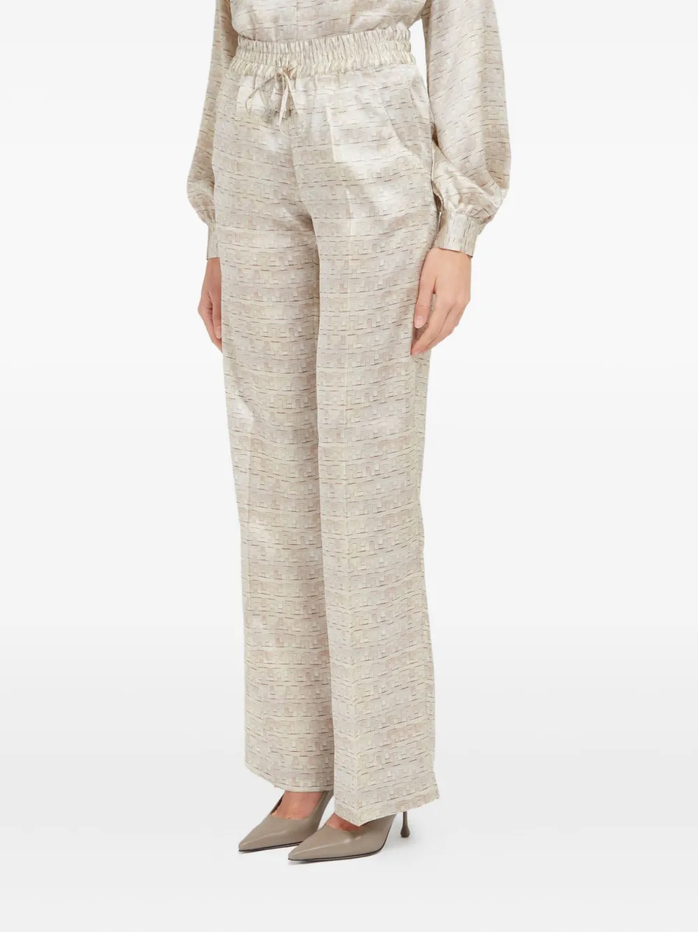 Kiton Broek met trekkoord Beige