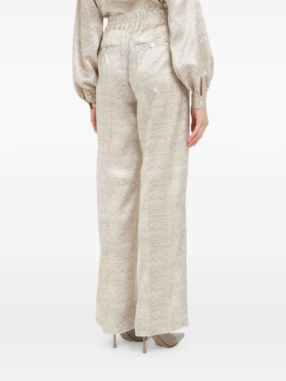 Kiton Broek met trekkoord Beige