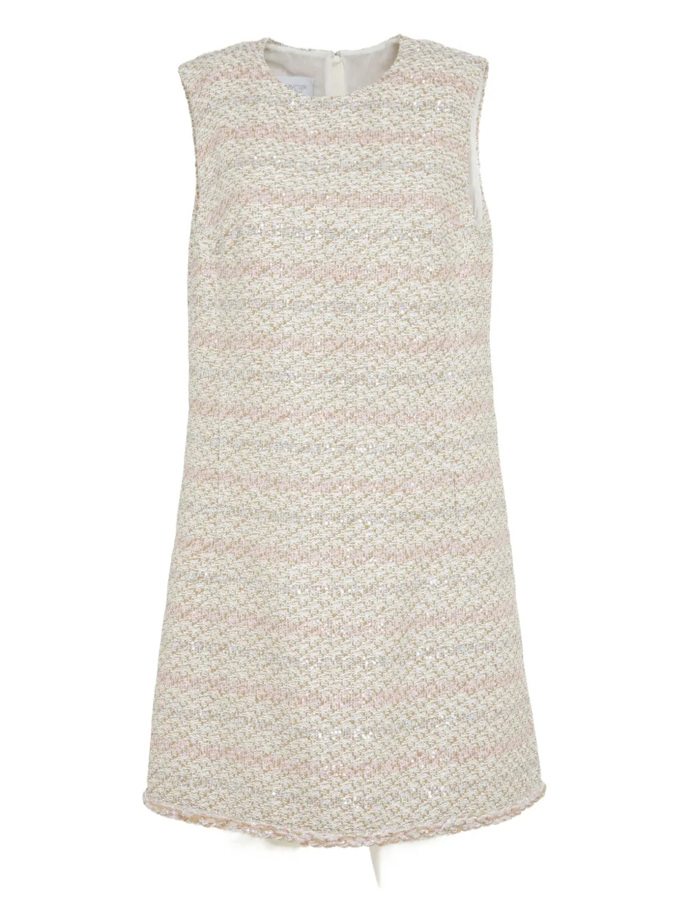 Giambattista Valli Verfraaide tweed mini-jurk Beige